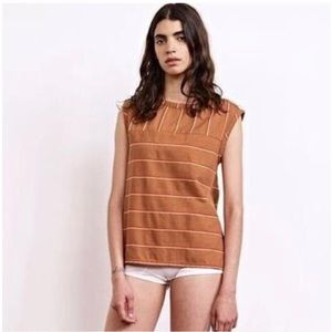 Ace & Jig Calla Top in Cognac, Size Medium
